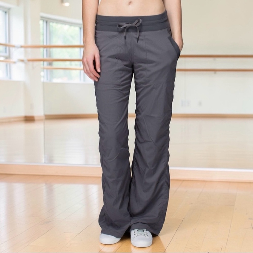 lululemon athletica Charcoal Drawstring Wide-Leg Pants